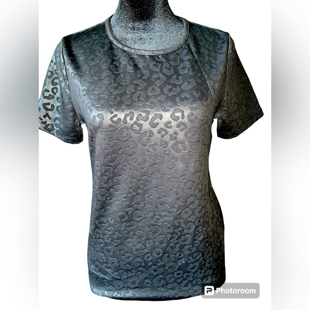Collective Concepts Black Leopard Print Top